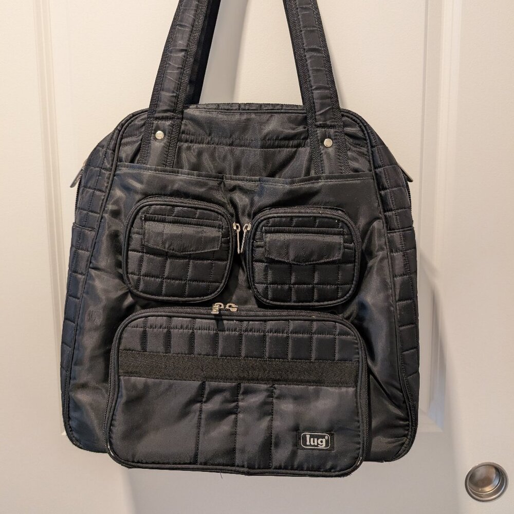 Classic Black Lug Puddle Jumper Tote Bag